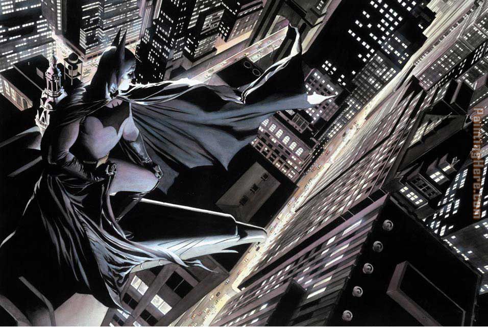 Unknown Artist Alex Ross Batman Knight Over Gotham